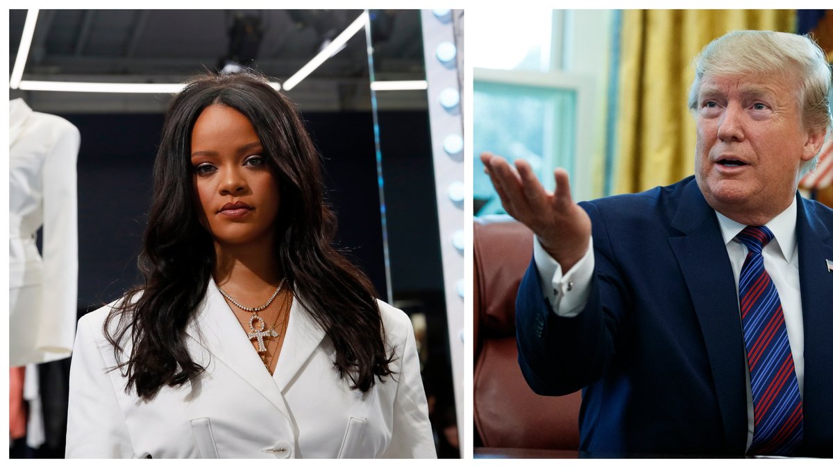Trump får kritik av Rihanna.